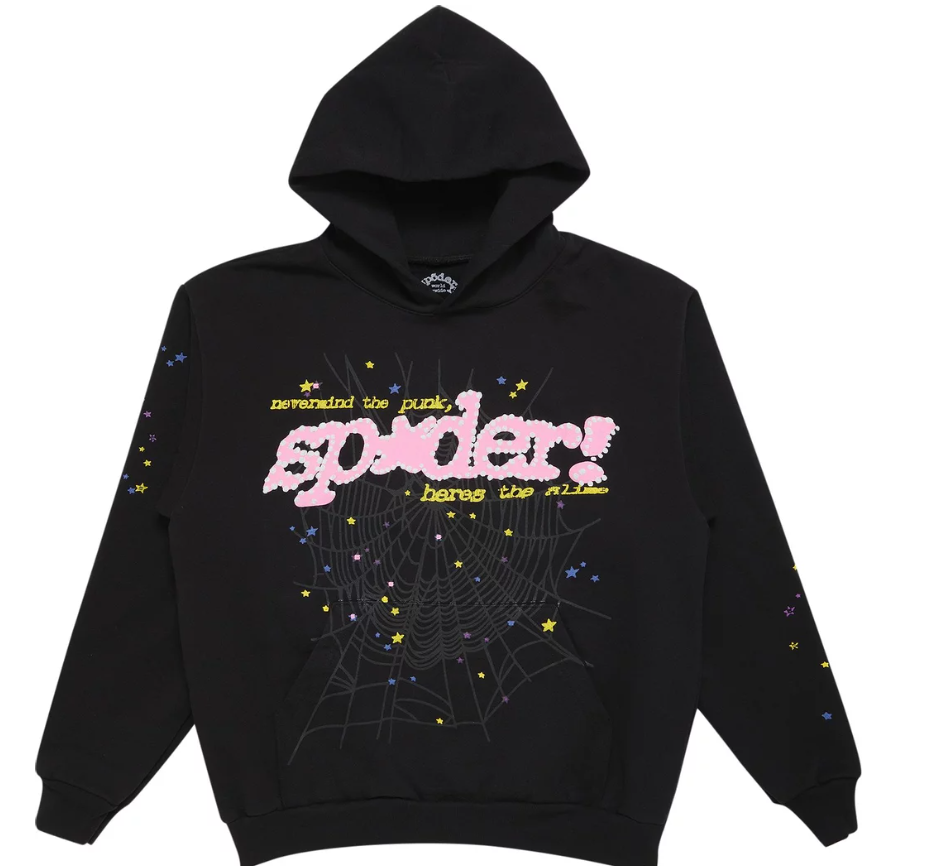 Sp5der P*nk V2 Hoodie Black