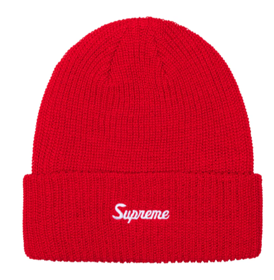 Supreme Loose Gauge Beanie  Red