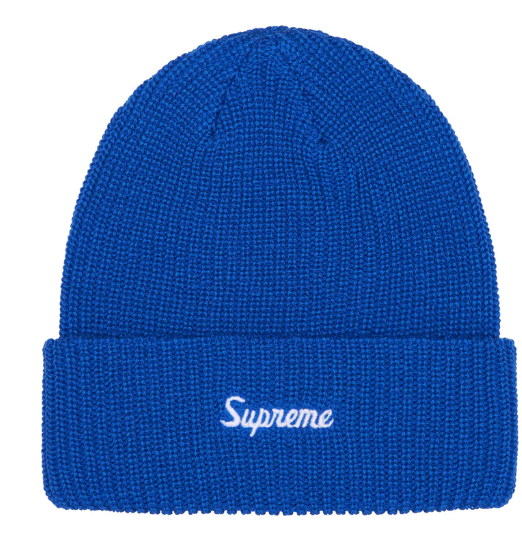 Supreme Loose Gauge Beanie Blue