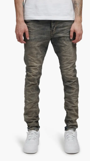 PURPLE BRAND PURPLE Skinny Fit Jeans (Indigo Oil Repair)