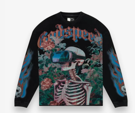 Godspeed Vision Flowers LS Black Wash