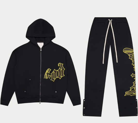 God Speed OG Logo Sweatsuit (Grey/yellow)