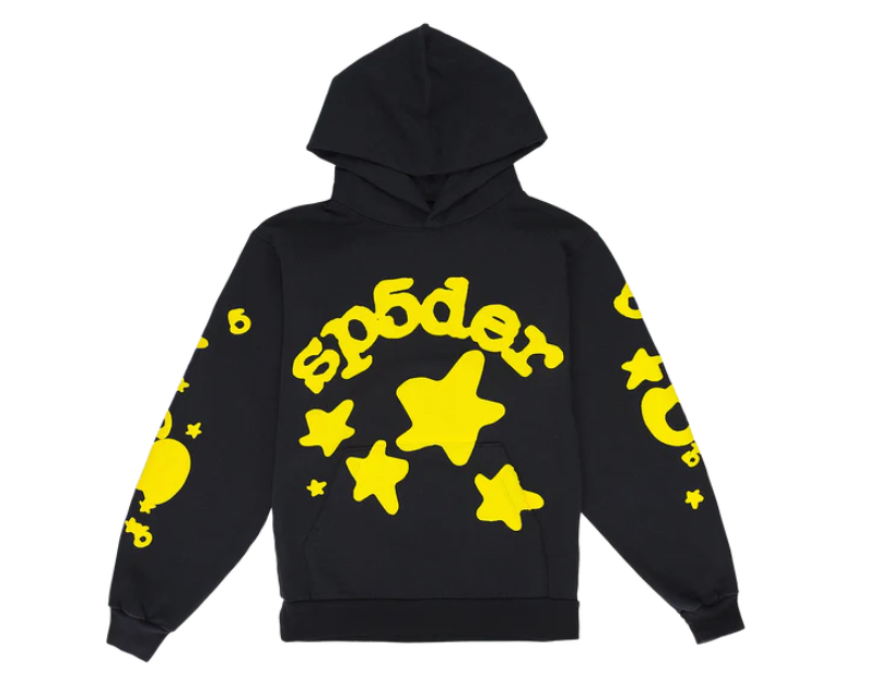 Sp5der Beluga Hoodie Onyx/Yellow
