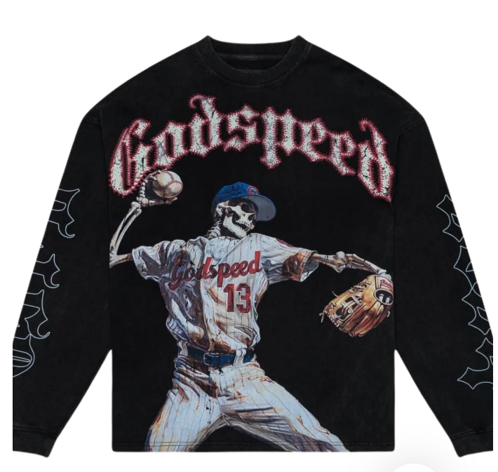 Godspeed Strike Out LS T-Shirt (Black Wash)