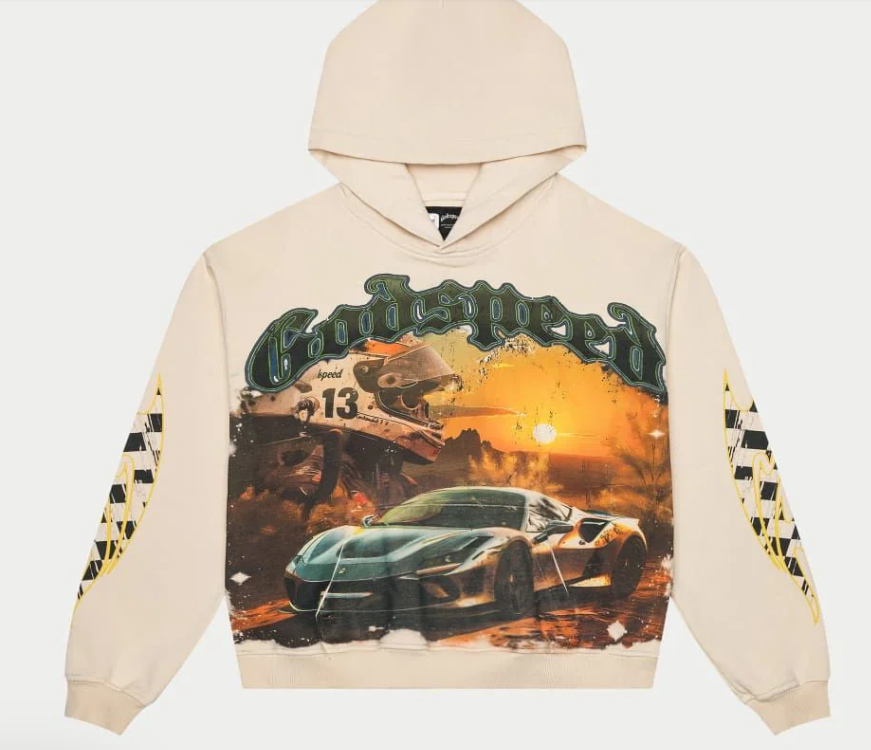God Speed Sunset Drift Hoodie (Bone)