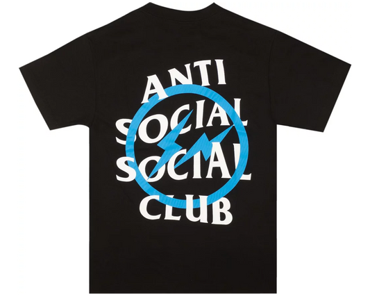 Anti Social Social Club x Fragment Design Blue Bolt Tee Black