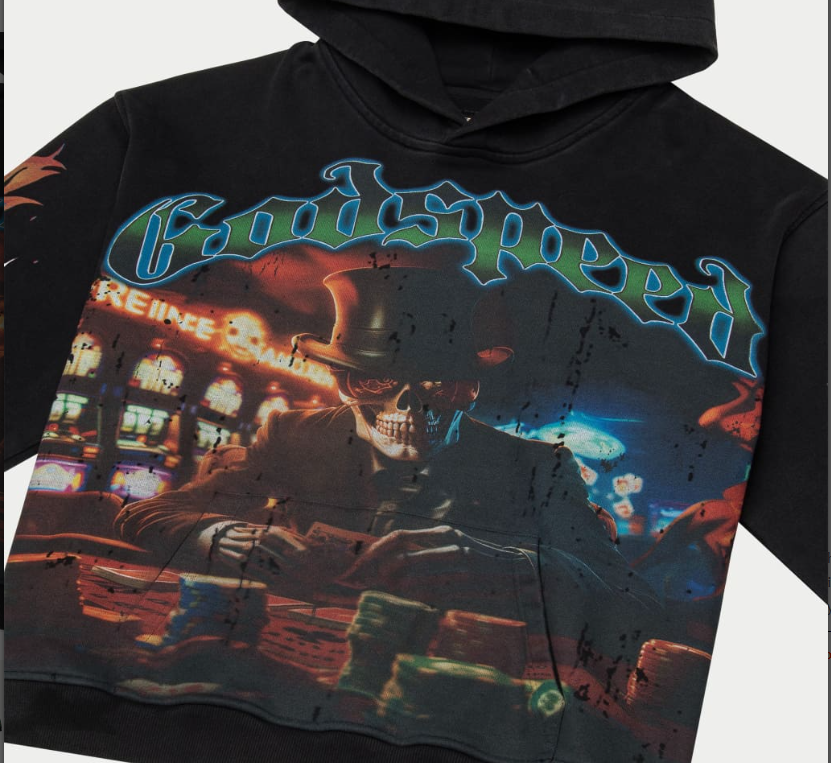 God Speed L.A.G Hoodie (Black wash)