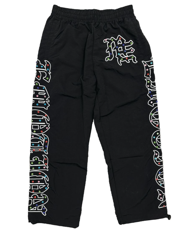 Mixed Emotion Rhinestone Nylon Pants