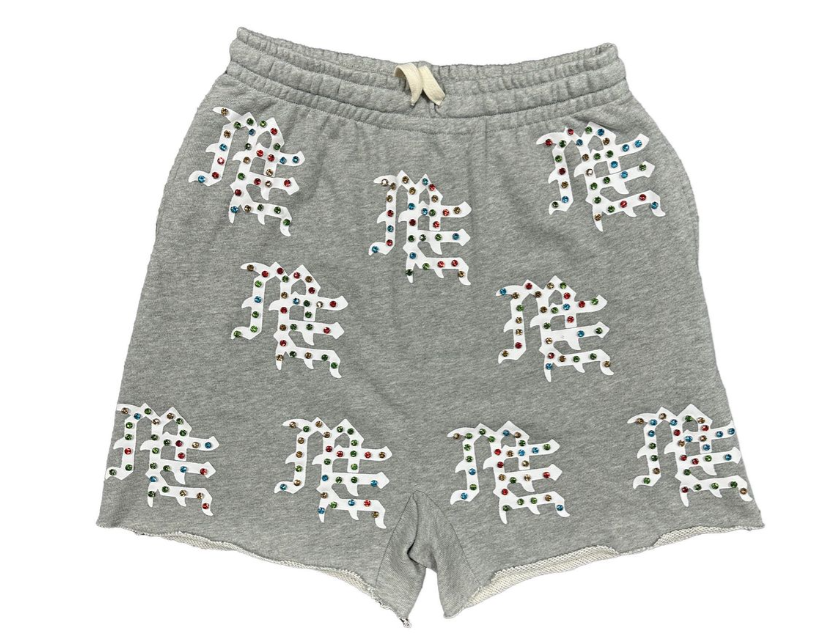Mixed Emotion Grey Logo Shorts
