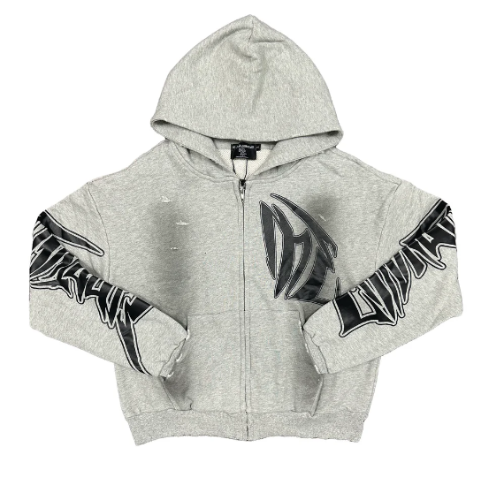 Mixed Emotion Grey ‘Faded’ Hoodie