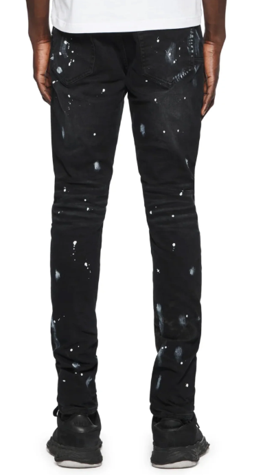Purple Brand Jeans P001 Black Resin Knee Slit