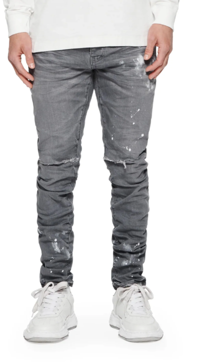 Purple Brand  Jeans P001 Worn Grey Knee Slit