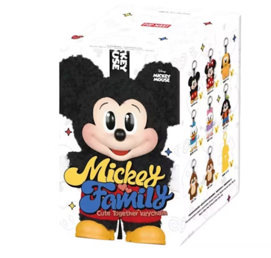 Pop Mart labubu Disney Mickey Family Together Series Plush Keychain Single Blind Box