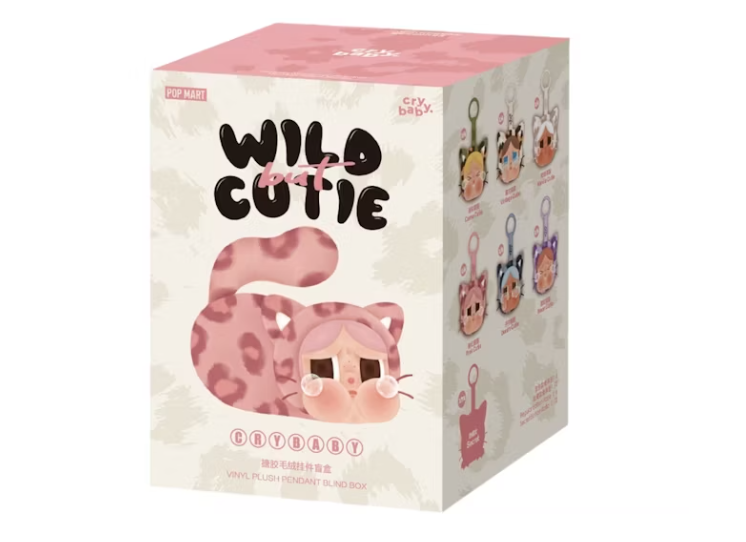 Pop Mart labubu CRYBABY Wild but Cutie Series Vinyl Plush Pendant Single Blind Box
