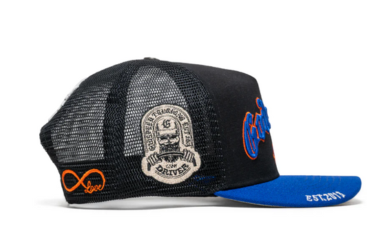 Godspeed Forever Black/Blue/Orange Trucker Hat
