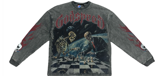 Godspeed Checkmate Long Sleeve Grey Wash