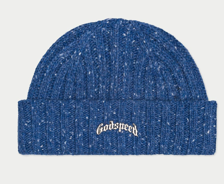 God Speed Og Logo Emblem Beanie  hat (Blue Speckle)