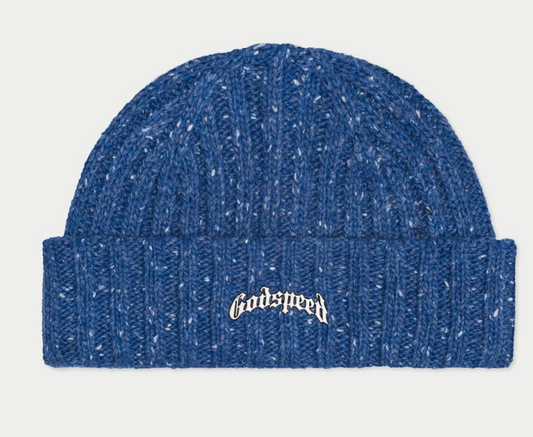 God Speed Og Logo Emblem Beanie  hat (Blue Speckle)