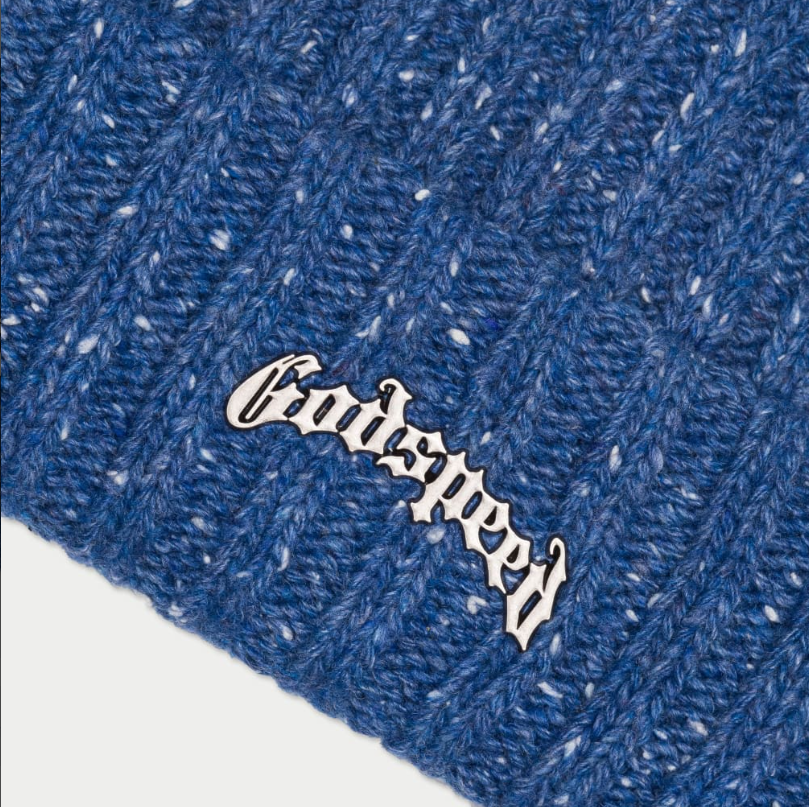 God Speed Og Logo Emblem Beanie  hat (Blue Speckle)