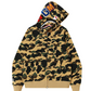 BAPE 1st Camo Shark Full Zip Hoodie 'Yellow'