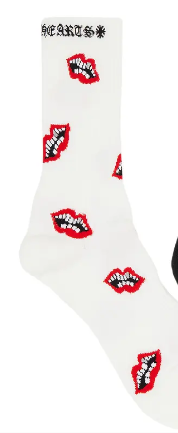 Chrome Hearts Chomper Socks  White (1 Pair)