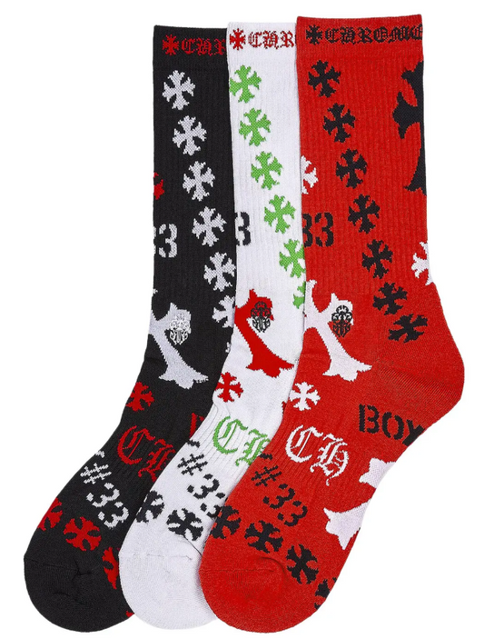 Chrome Hearts Stencil Logo Sock (1 Pack ) 'Multicolor'