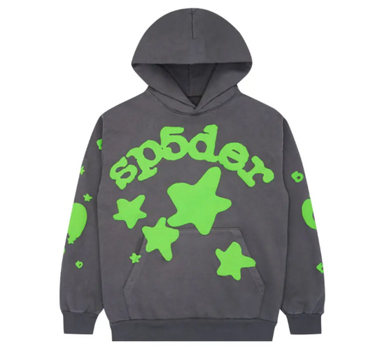 Sp5der Beluga Hoodie 'Slate Grey/Green'