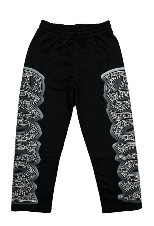 Mixed emotion  ‘Midnight’ Rhinestone Sweatpants