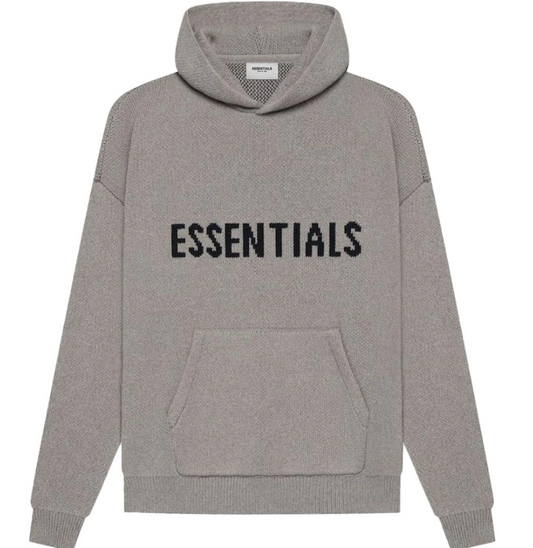 FOG Essentials Knit Pullover Hoodie Dark Oatmeal