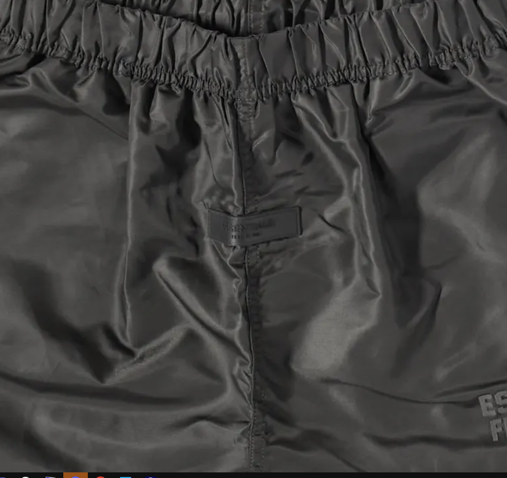 Fear of god essentials Logo Running Shorts  Off black