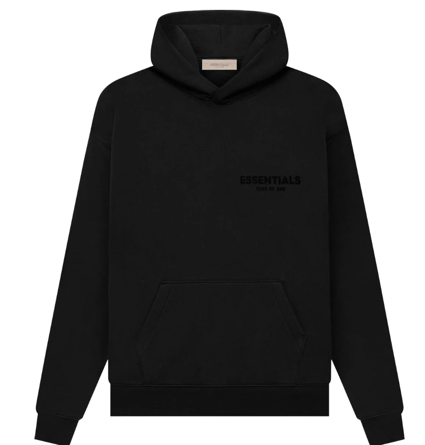 Fear Of God Essentials Hoodie Black Stretch Limo (SS/22) – Viper Soles