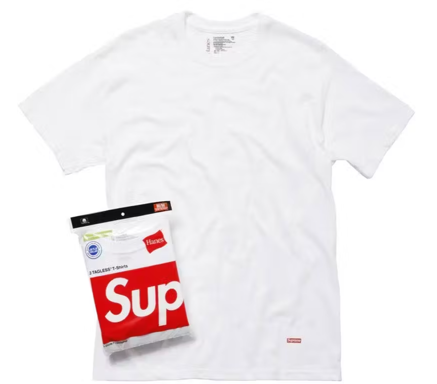 Supreme Tagless T-shirts Under Shirts(White) pack of 3