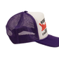 Workin Like A Sicko Trucker Hat( White Purple)