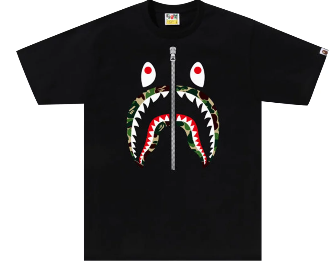 Bape ABC Shark Tee Black Green