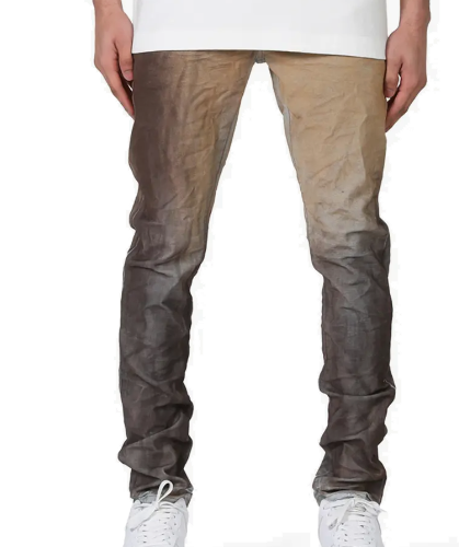 Purple Brand P001 Low Rise Skinny Jeans (FADED BROWN OVERSPRAY)