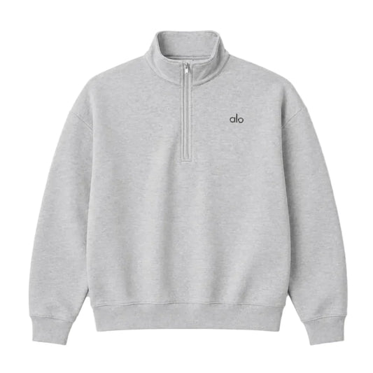 Alo Accolade 1/4 Zip Pullover Grey