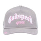 Godspeed Forever  Trucker Hat Grey Pink