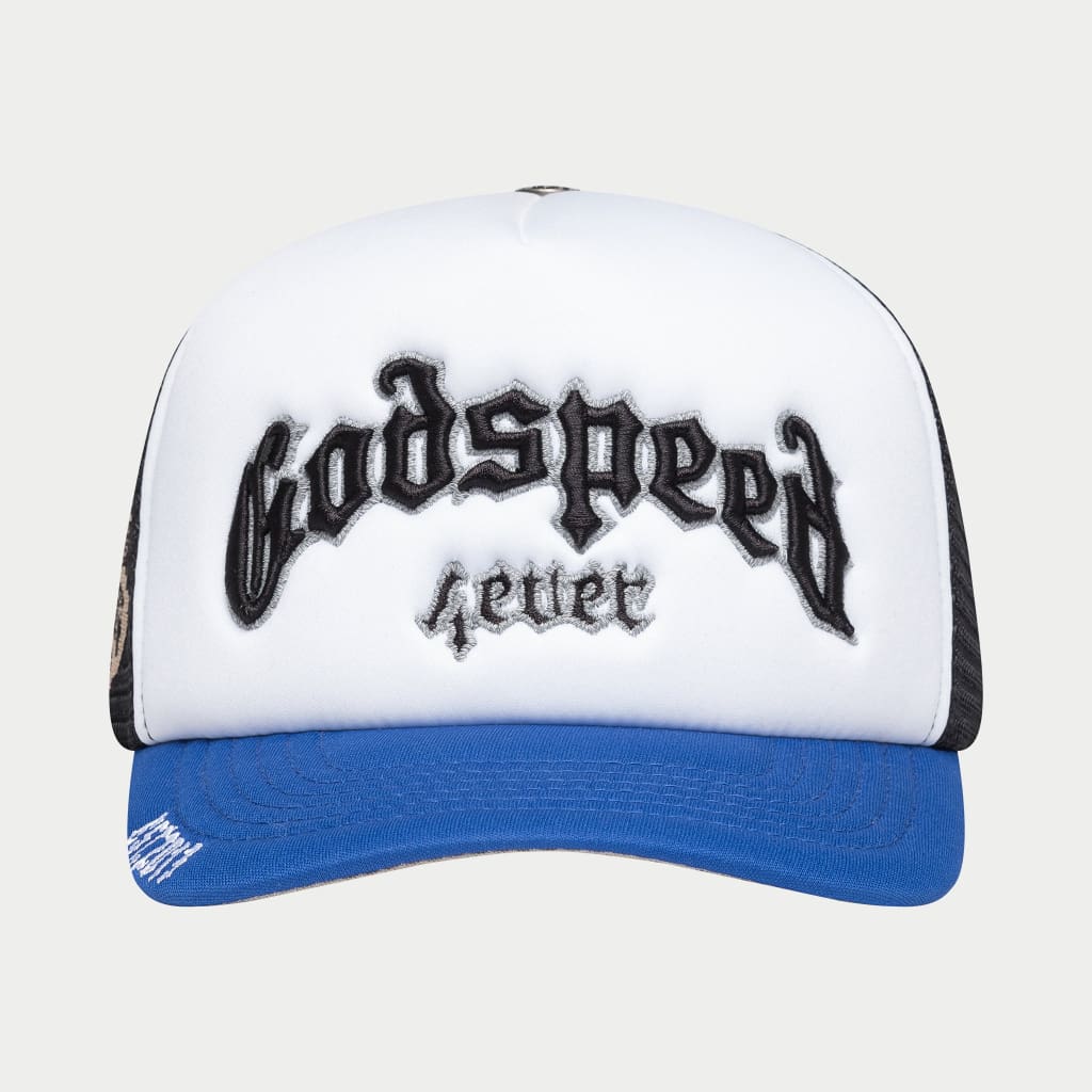God Speed Forever Foam Trucker Hat (Blk/Royal)