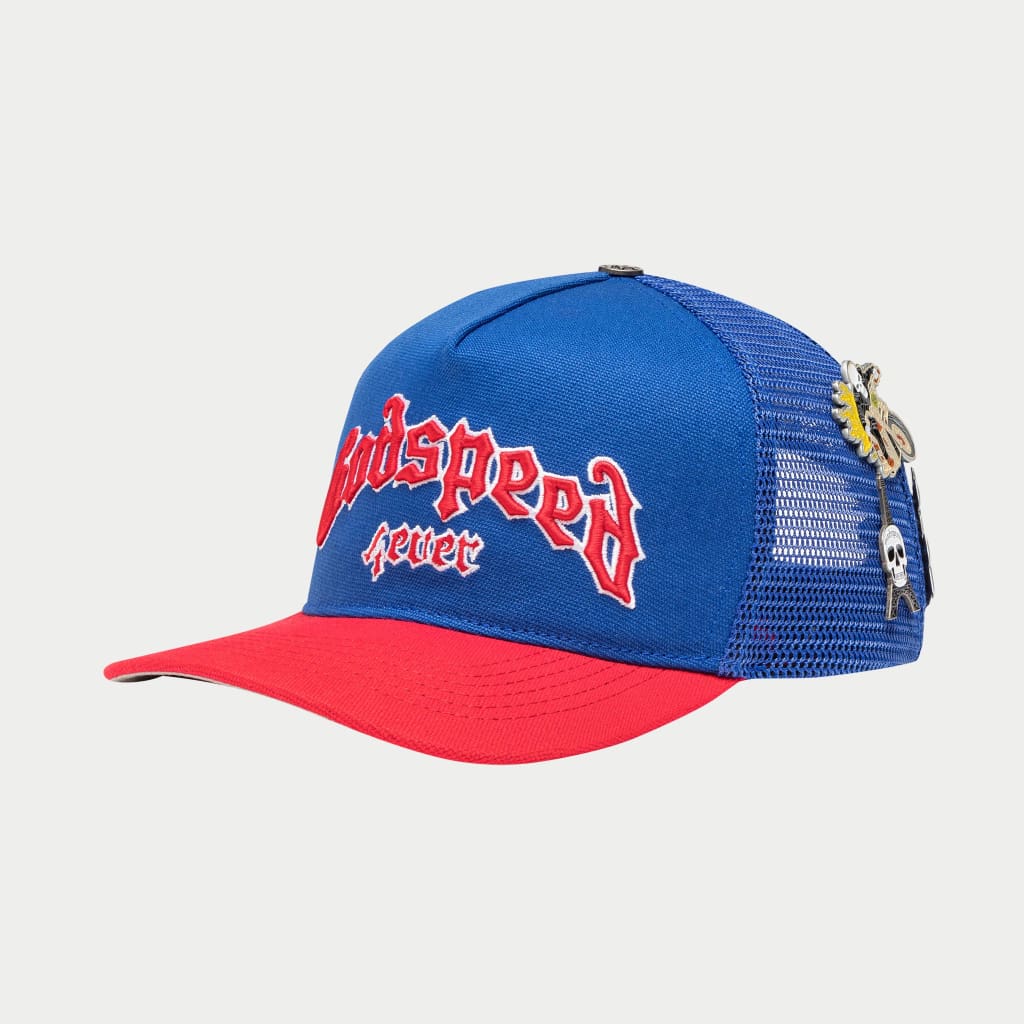 God speed FOREVER TRUCKER HAT (BLUE/RED) – Viper Soles