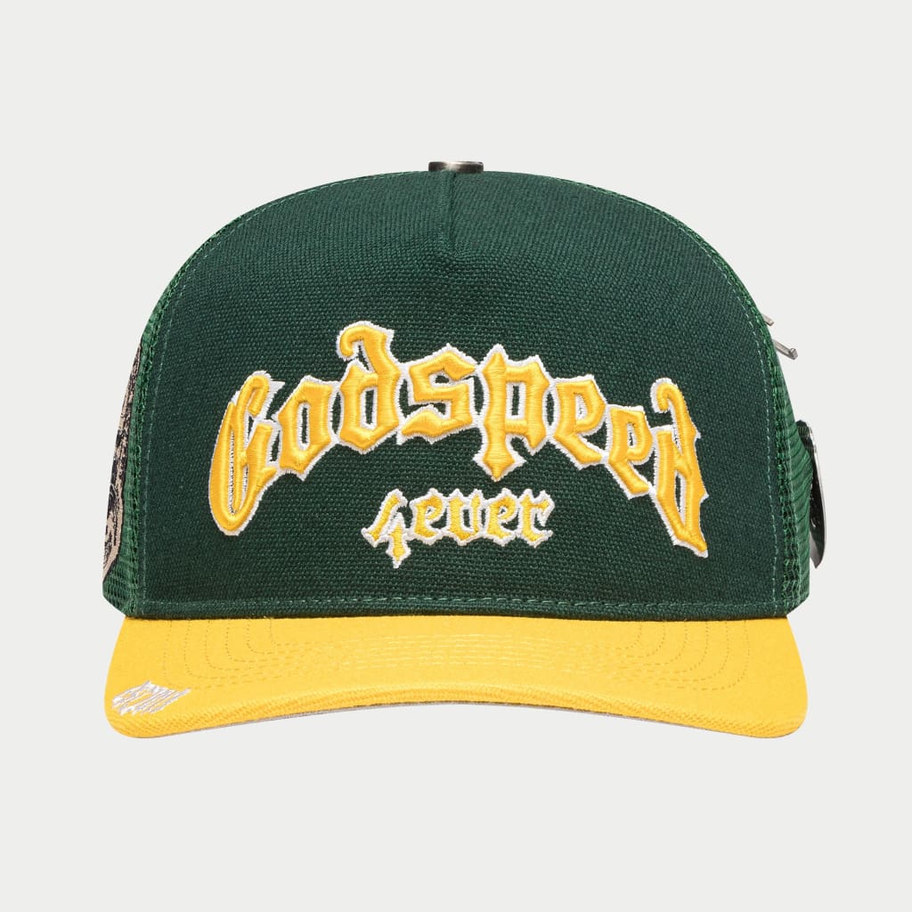 God Speed FOREVER TRUCKER HAT (GREEN/YELLOW)