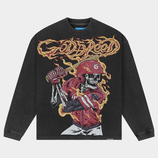 GODSPEED Slugger LS T-shirt NG (Black Wash)