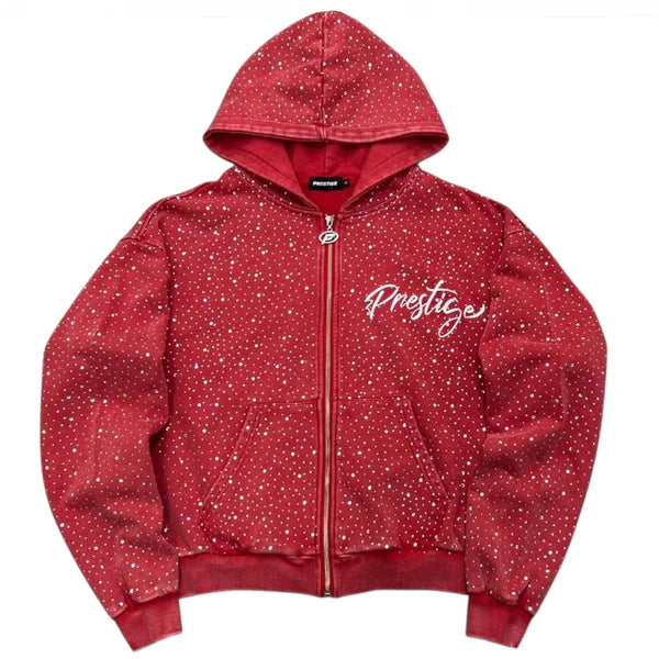 Prestige  Diamond Hoodie Red
