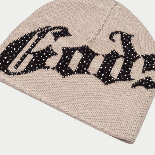 God Speed OG Logo Studded Beanie (Bone)