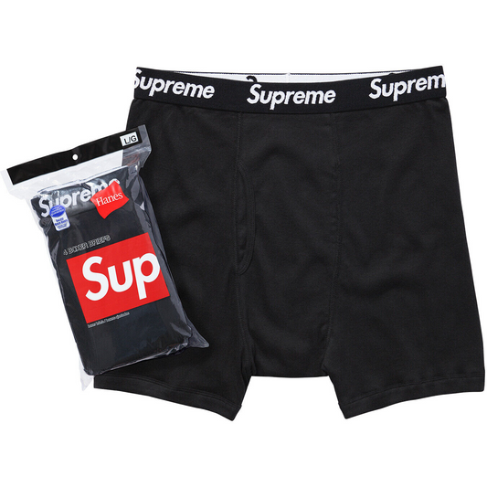 Supreme Boxers Black (4 Pack)