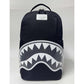 Spray Ground SHARK CENTRAL WHITE STENCIL SHARK BLACK NYLON BACKPACK