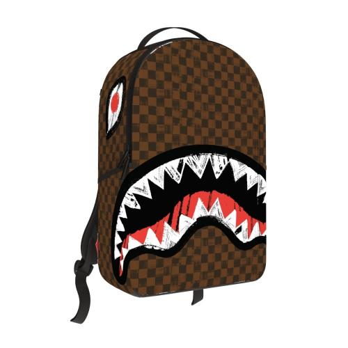 Spray Ground MIDNIGHT SHADOW SHARKS IN PARIS BROWN BACKPACK