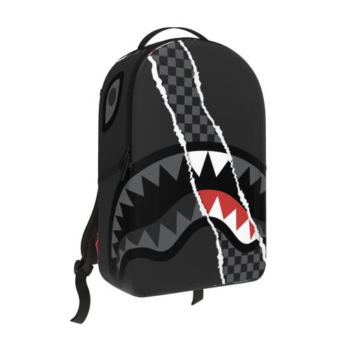 Spray Ground CENTER RIP REVEALING GRAY CHECK BACKPACK