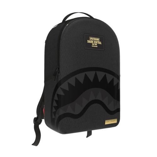 Spray Ground SHARK CENTRAL GOLD LETTERING BACKPACK