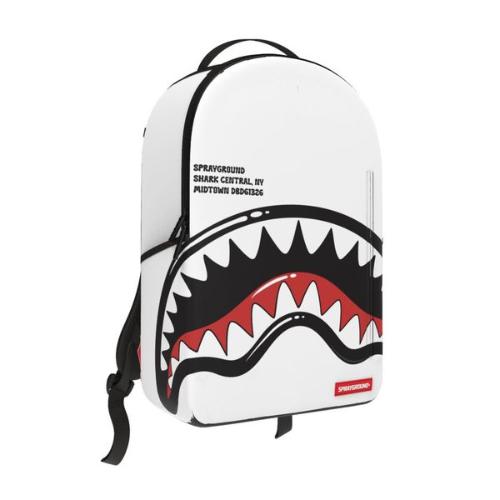 Spray Ground SHARK CENTRAL BUBBLY WHITE BACKPACK