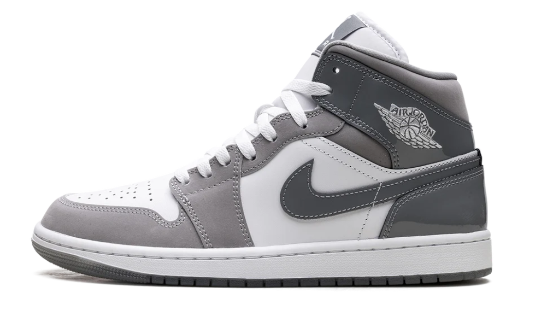 Jordan 1 Mid White Medium Cool Grey